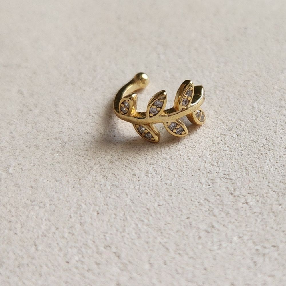Gold Leaf Cuff Earring